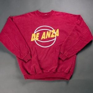 vintage 1990s red and yellow ‘De Anza’ crewneck 🎟